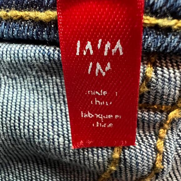 SPANX Women's Dark Wash Pull-On Bootcut Denim Jeans‎ Size M Tall Inseam 33" - Picture 4 of 9